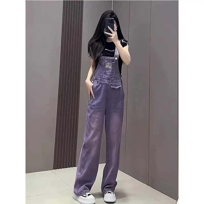 American Retro Denim Overalls Women's Summer New Loose Slimming Wide Leg Jumpsuit Age Reduction Trendy High Waist Button Closure
American Retro Denim Overalls Women's Summer New Loose Slimming Wide Leg Jumpsuit Age Reduction Trendy High Waist Button Closure
