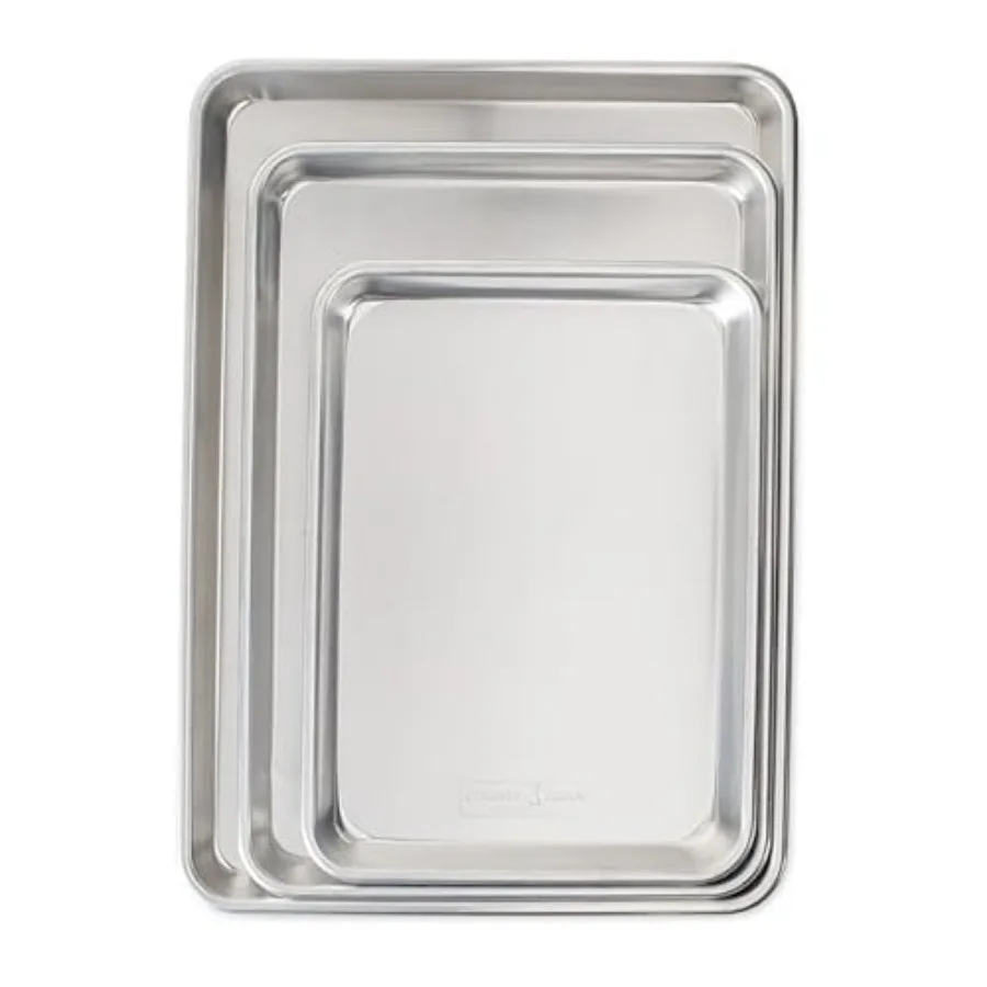 Naturals 3 Piece Set - USA Made Aluminum Commercial Quality Sheet Pan for Baking or Roasting, Encapsulated Galvanized Steel Rim
Naturals 3 Piece Set - USA Made Aluminum Commercial Quality Sheet Pan for Baking or Roasting, Encapsulated Galvanized Steel Rim