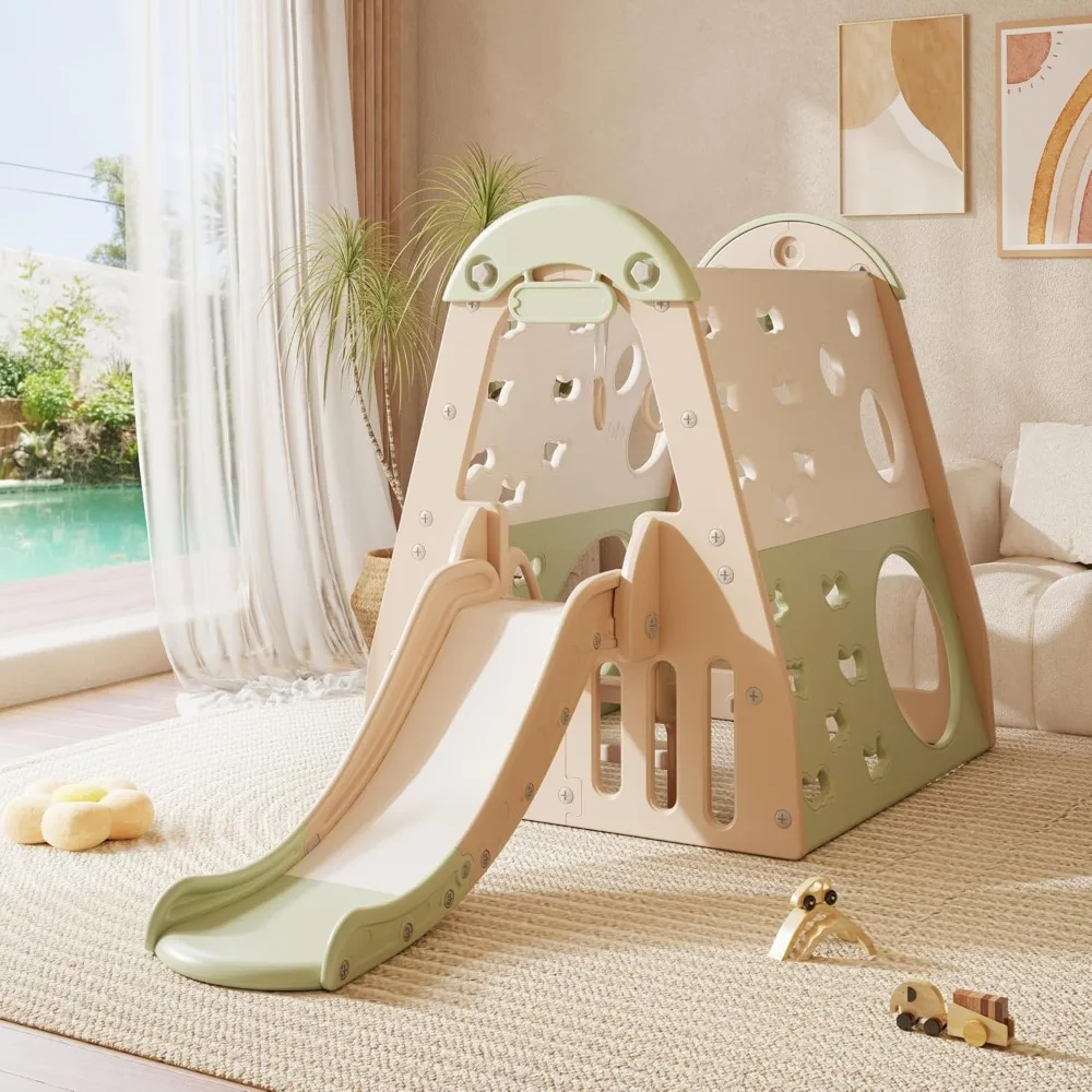 Toddler Slide and Swing Playset, Indoor Playground for Kids 3-6, Backyard Playground Set Climber, Gymnastic Ring, Monkey Bars
Toddler Slide and Swing Playset, Indoor Playground for Kids 3-6, Backyard Playground Set Climber, Gymnastic Ring, Monkey Bars