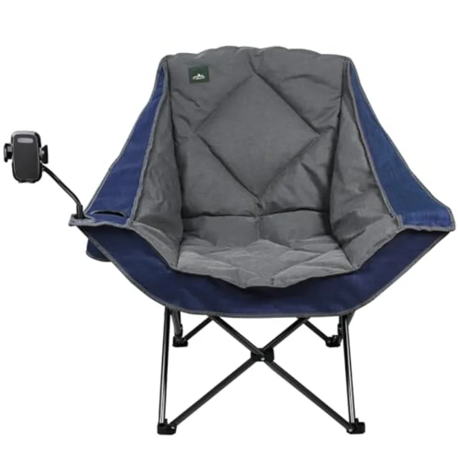 Oversized foldable camping chair for outdoor use, polyester fabric, blue, heavy-duty 300-lbs capacity with cell phone holder an
Oversized foldable camping chair for outdoor use, polyester fabric, blue, heavy-duty 300-lbs capacity with cell phone holder an