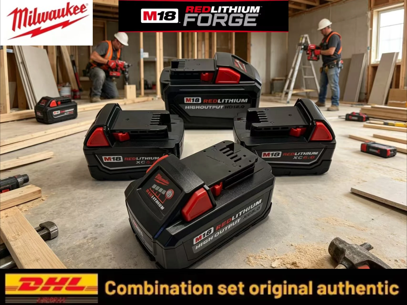 Milwaukee M18 18V 6.0Ah 8.0Ah 12.0Ah Battery Pro Grade Upgraded Li-ion For Job Site Impact Driver & Power Tools
Milwaukee M18 18V 6.0Ah 8.0Ah 12.0Ah Battery Pro Grade Upgraded Li-ion For Job Site Impact Driver & Power Tools