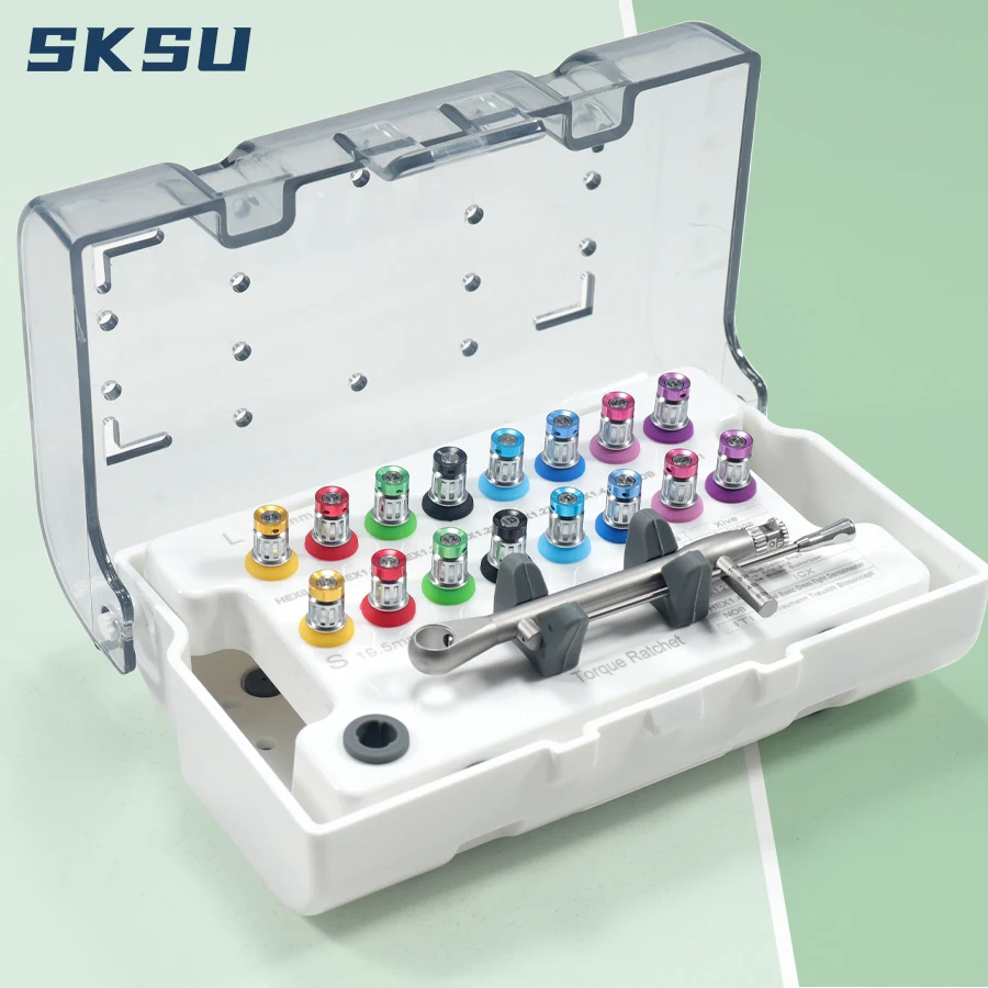 Universal Dental Implant Torque Screwdrivers Wrench Kit 15-70 Ncm Ratchet Drivers Dentistry Implantology Prosthetic Tools Set
Universal Dental Implant Torque Screwdrivers Wrench Kit 15-70 Ncm Ratchet Drivers Dentistry Implantology Prosthetic Tools Set