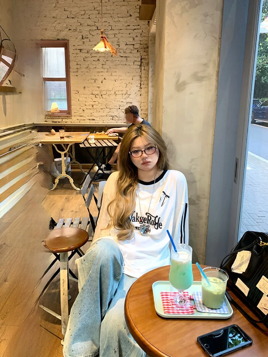 Хлопковая трикотажная футболка с длинным рукавом Cloud Feeling, женская повседневная футболка с принтом, большие размеры, утягивающий эффект, Anni Not Fire
Хлопковая трикотажная футболка с длинным рукавом Cloud Feeling, женская повседневная футболка с принтом, большие размеры, утягивающий эффект, Anni Not Fire