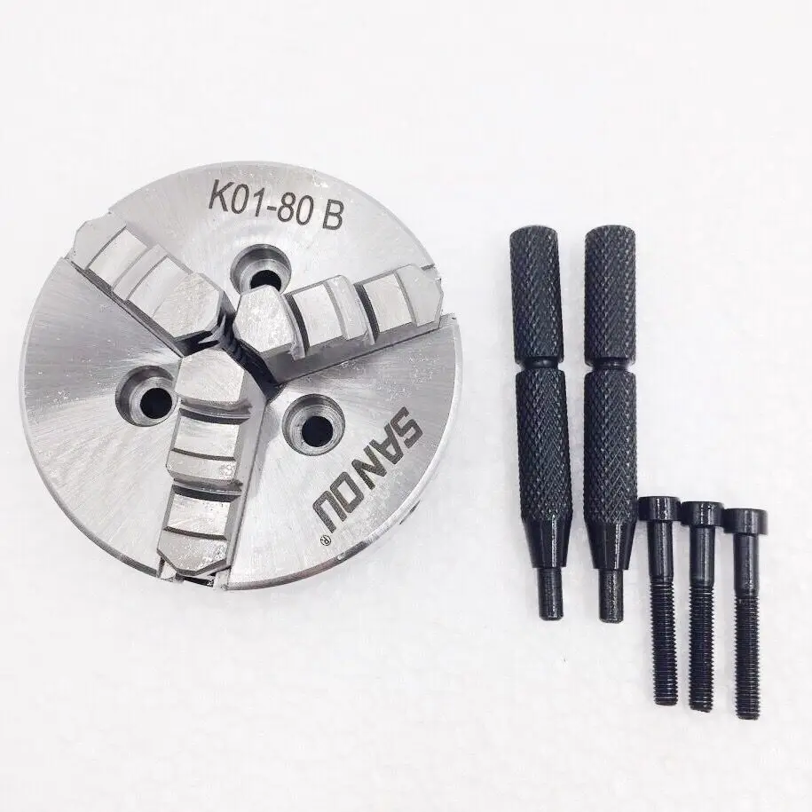 3Jaw Lathe Chuck 80mm 3 Jaw Self-centering Manual Chuck M5 for Woodworking Lathe CNC
3Jaw Lathe Chuck 80mm 3 Jaw Self-centering Manual Chuck M5 for Woodworking Lathe CNC