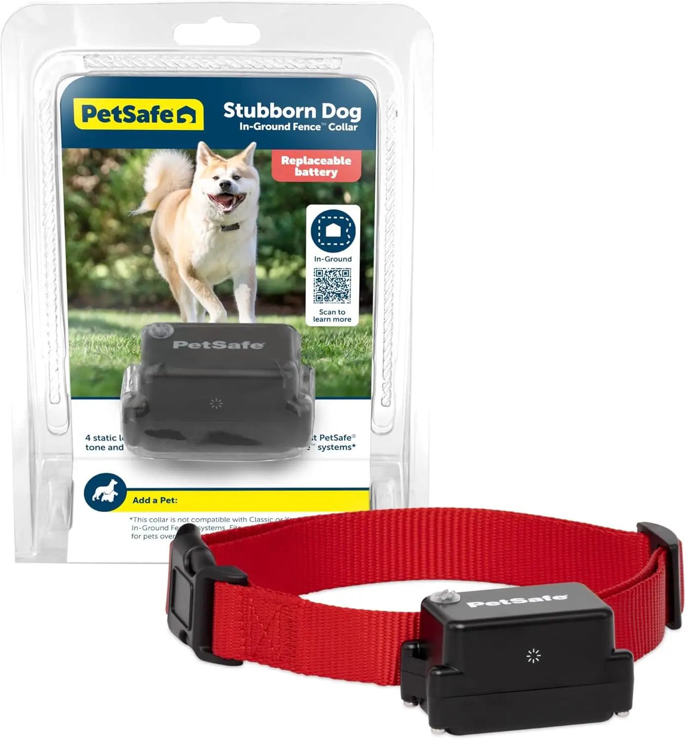 Waterproof Adjustable In-Ground Dog Fence Collar with Tone & Vibration for Dogs Over 6 Months, 8lb+
Waterproof Adjustable In-Ground Dog Fence Collar with Tone & Vibration for Dogs Over 6 Months, 8lb+