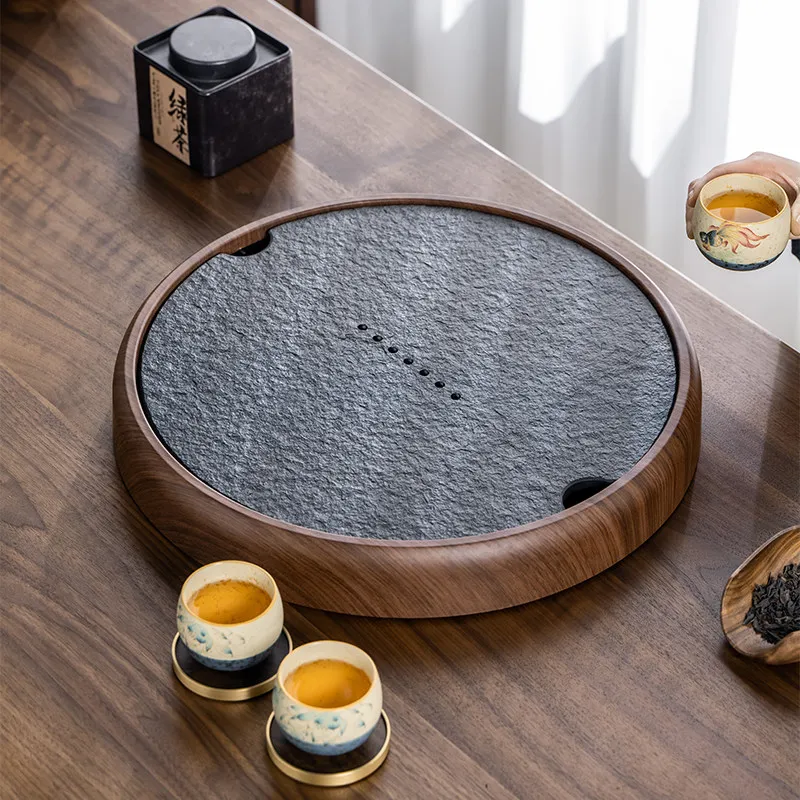Small Round Tea Tray Living Room Stone Office Wooden Tea Tray Modern Fashionable Creative bandeija imperial antiga Tea Supplies
Small Round Tea Tray Living Room Stone Office Wooden Tea Tray Modern Fashionable Creative bandeija imperial antiga Tea Supplies