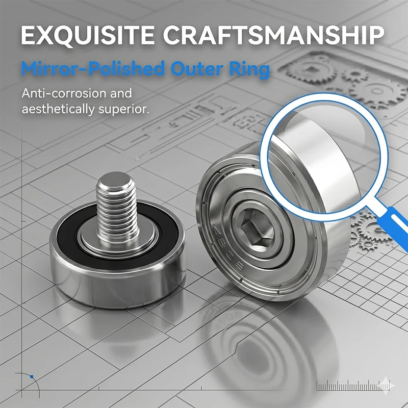 10pcs 693ZZ External Thread Bearing Pulley Wheel With Screw M4 JS6938-4C1L5M4 Stainless Steel Thread Bearing Bolt Roller OD 8mm
10pcs 693ZZ External Thread Bearing Pulley Wheel With Screw M4 JS6938-4C1L5M4 Stainless Steel Thread Bearing Bolt Roller OD 8mm