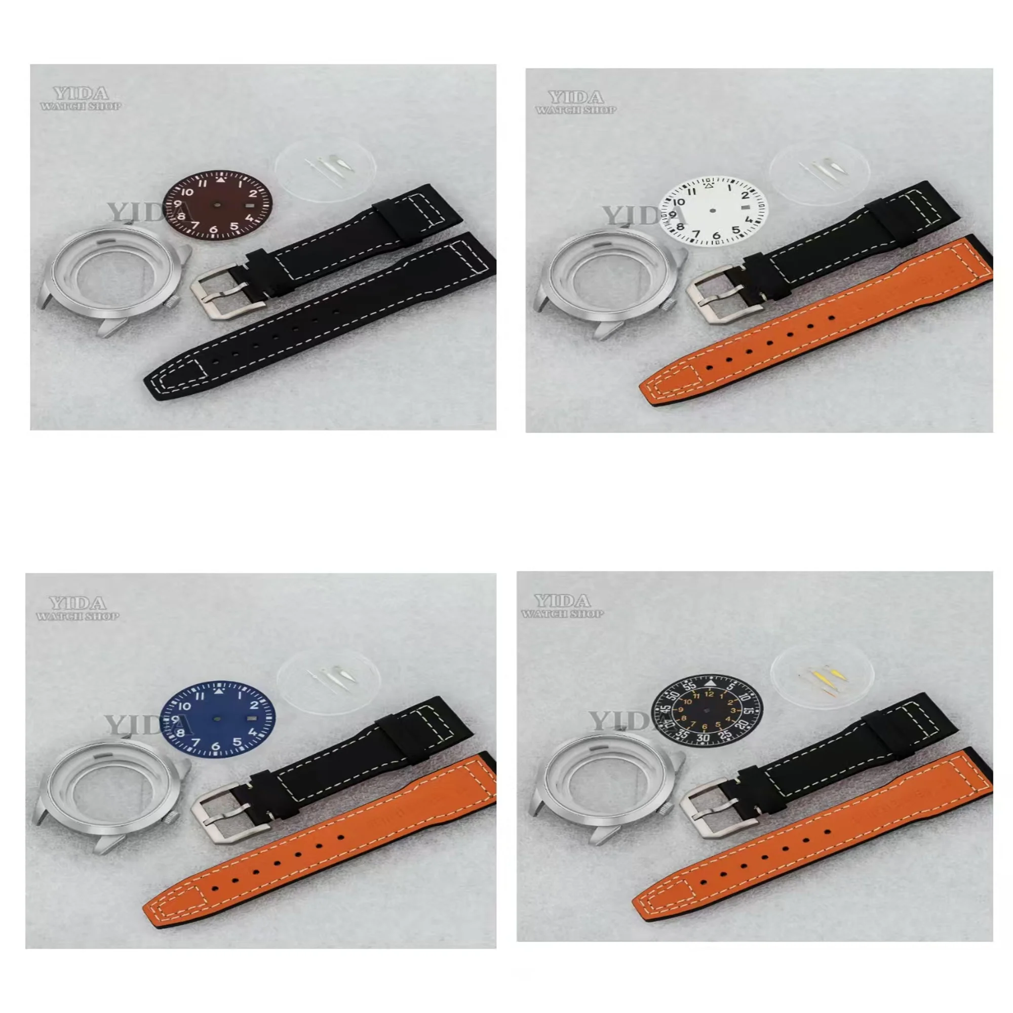 NH35 Watch Case Genuine Leather Strap Green Luminous Dial Hands 42.7mm Stainless Steel Case for Mark XX fit NH35 NH36 Movement
NH35 Watch Case Genuine Leather Strap Green Luminous Dial Hands 42.7mm Stainless Steel Case for Mark XX fit NH35 NH36 Movement