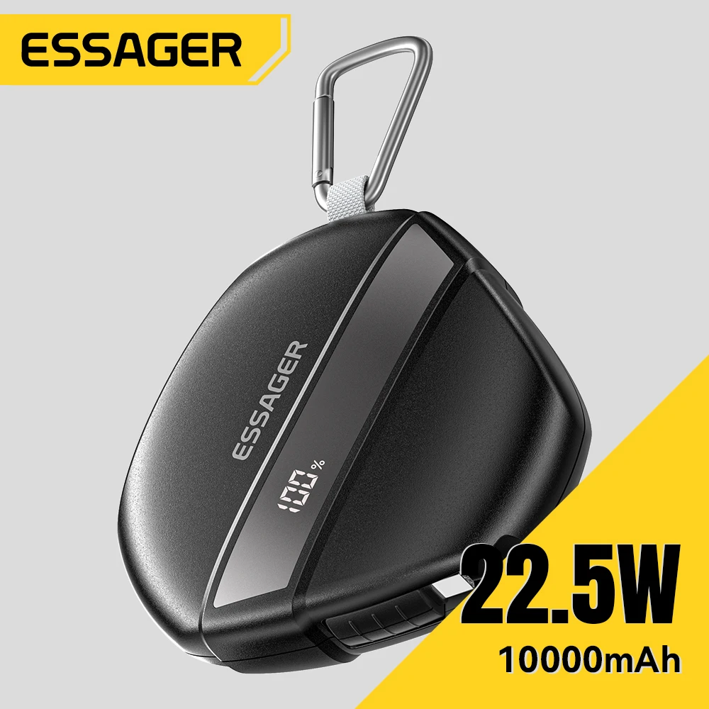 Essager 22.5W Retractable Power Bank 10000mAh Digital Display with Dual Flashlight PD Fast Charging for iPhone 16 Xiaomi Tablet
Essager 22.5W Retractable Power Bank 10000mAh Digital Display with Dual Flashlight PD Fast Charging for iPhone 16 Xiaomi Tablet