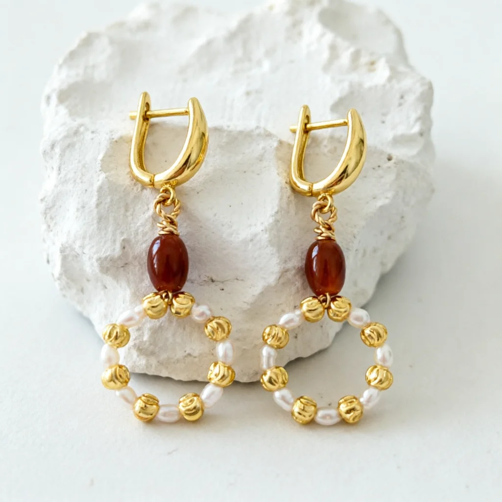 JY ZuBo Natural Ancora Red Agate Baroque Freshwater Pearl Earrings for Women Fashion Wedding Party Jewelry High Quality Gift
JY ZuBo Natural Ancora Red Agate Baroque Freshwater Pearl Earrings for Women Fashion Wedding Party Jewelry High Quality Gift