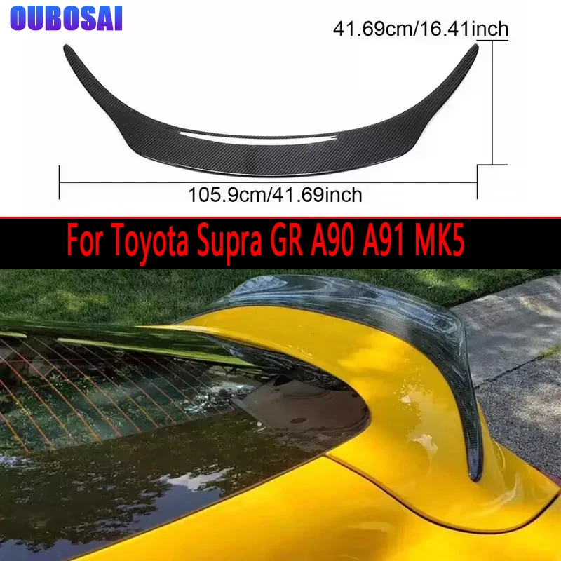 For Toyota Supra GR A90 A91 MK5 Carbon Fiber Tail fins Spoiler Auto Car Rear Trunk Spoiler Wing Diffuser ED1 Style body ki
For Toyota Supra GR A90 A91 MK5 Carbon Fiber Tail fins Spoiler Auto Car Rear Trunk Spoiler Wing Diffuser ED1 Style body ki