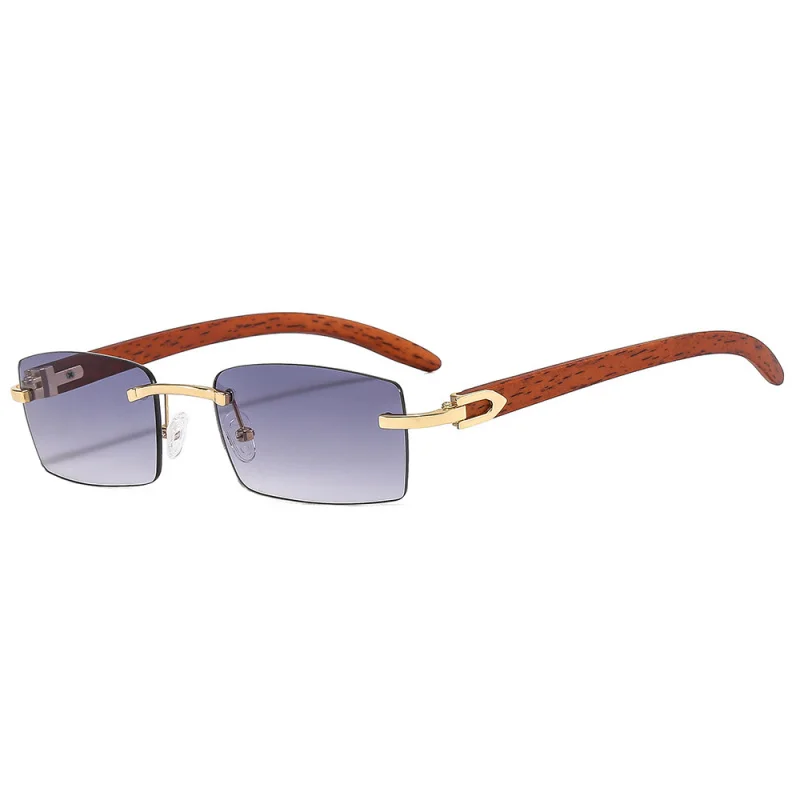 Fashionable and trendy wood-grain temple square frameless glasses for men's business wear as decorative sunglasses
Fashionable and trendy wood-grain temple square frameless glasses for men's business wear as decorative sunglasses