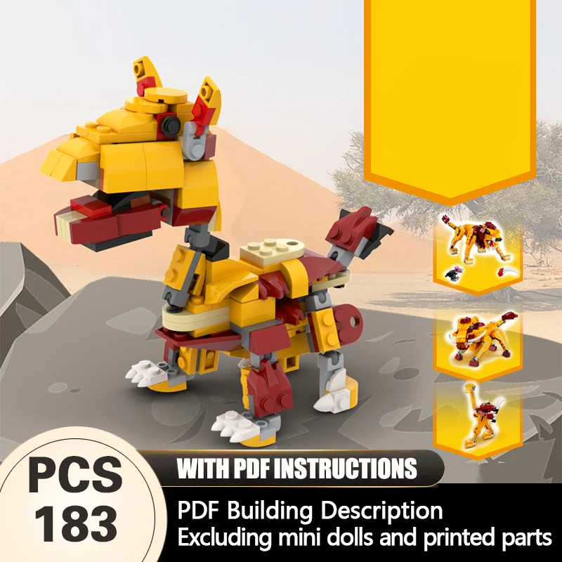 Creators Animal Series Model MOC Building Bricks 4-In-1 Lion Modular Technology Gifts Holiday Assemble Children Toys Suit
Creators Animal Series Model MOC Building Bricks 4-In-1 Lion Modular Technology Gifts Holiday Assemble Children Toys Suit