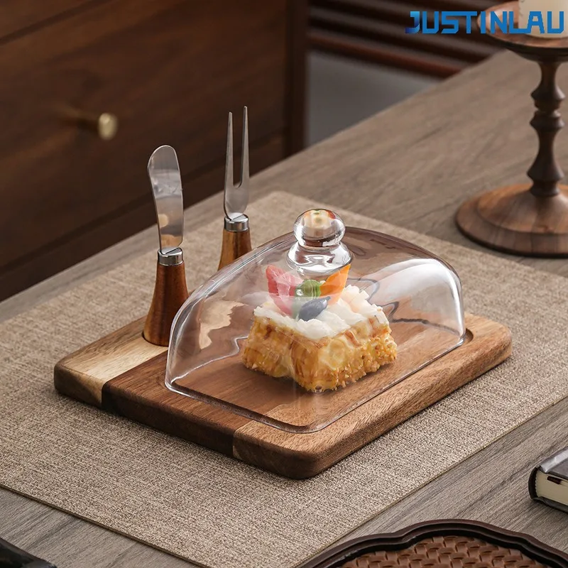 JUSTINLAU Core Acacia Wood Butter Dish with Clear Glass Lid Stainless Steel Knife Butter Keeper for Kitchen Cheese Dessert
JUSTINLAU Core Acacia Wood Butter Dish with Clear Glass Lid Stainless Steel Knife Butter Keeper for Kitchen Cheese Dessert
