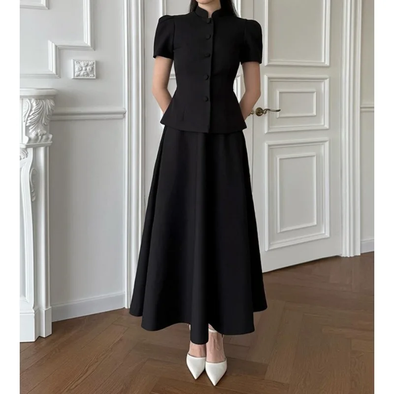 2026 Spring New Sweet and Fresh Stand-up Collar Short-sleeved Shirt High Waist A-shaped Skirt Two-piece Set
2026 Spring New Sweet and Fresh Stand-up Collar Short-sleeved Shirt High Waist A-shaped Skirt Two-piece Set