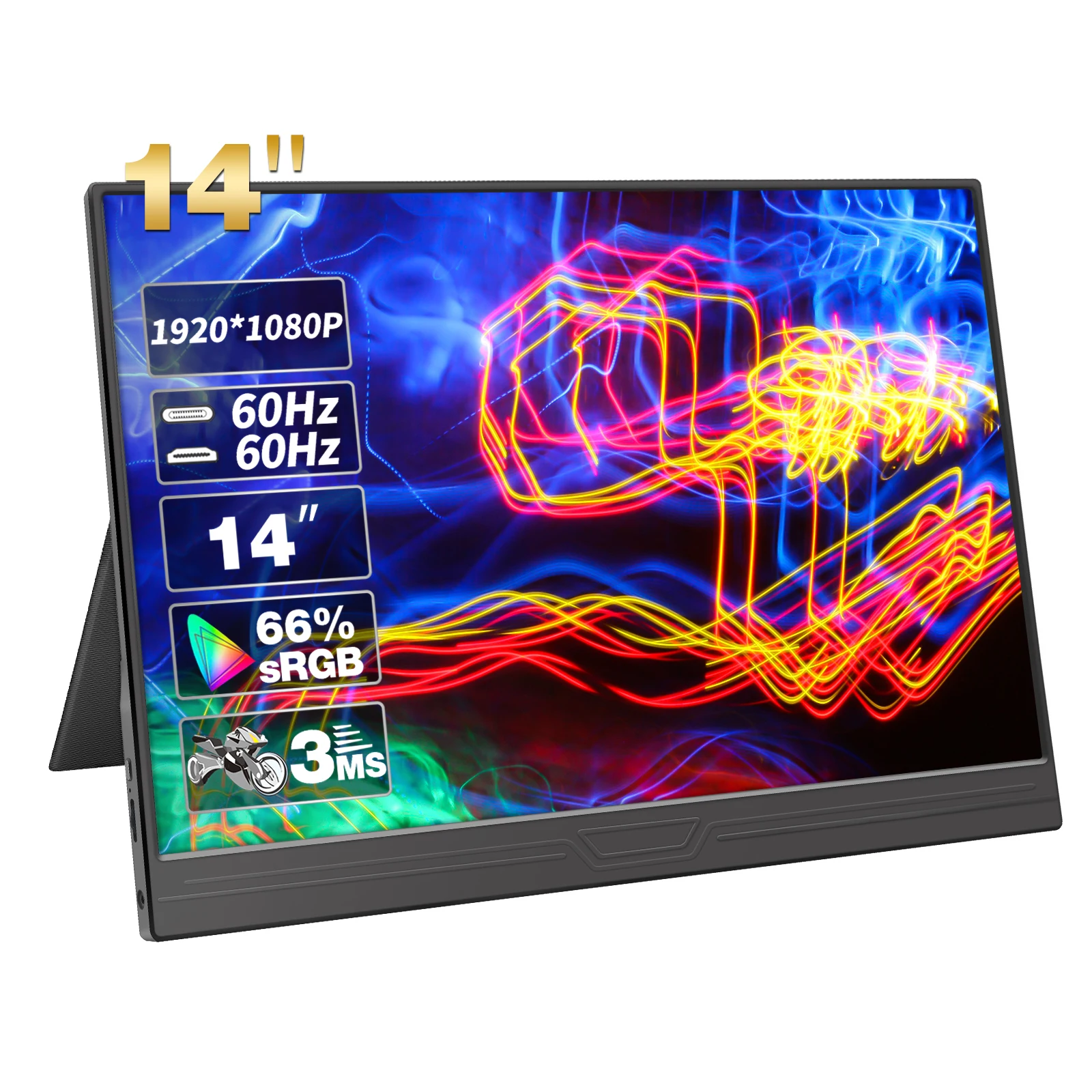 14 Inch Portable Monitor Gaming Extended Display IPS Panel Screen with Speaker Support Type C HDMI For Laptop/Switch/xbox
14 Inch Portable Monitor Gaming Extended Display IPS Panel Screen with Speaker Support Type C HDMI For Laptop/Switch/xbox