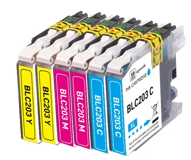 6P CMY Quality Ink Set w/ Chip fits Brother LC203 MFC J880DW J5520DW J885DW
6P CMY Quality Ink Set w/ Chip fits Brother LC203 MFC J880DW J5520DW J885DW