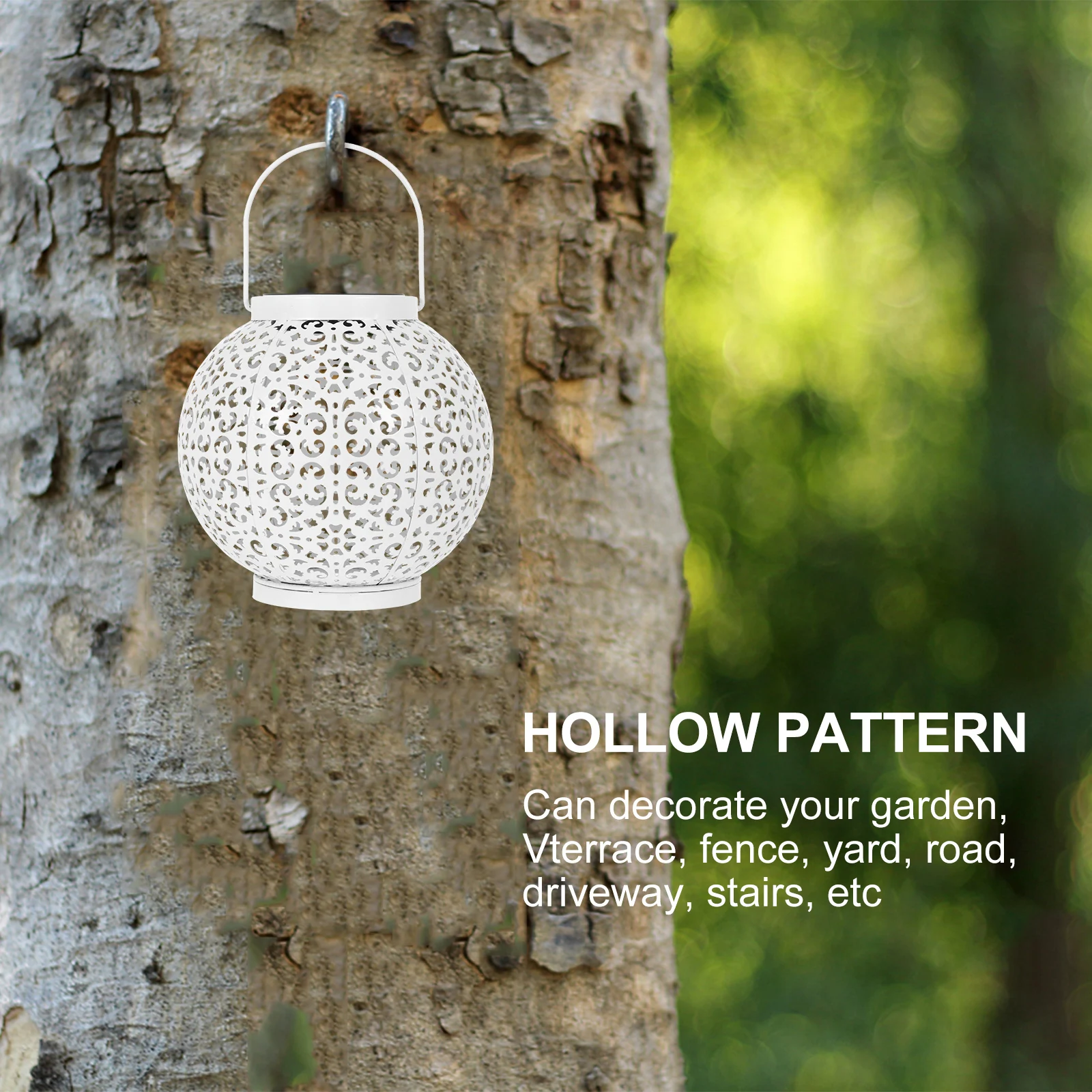 Hollow Lantern Outdoor Garden Light Decor Durable Iron Structure White Patio Lighting LED Solar Lamp for Yard Fence for Family 
Hollow Lantern Outdoor Garden Light Decor Durable Iron Structure White Patio Lighting LED Solar Lamp for Yard Fence for Family