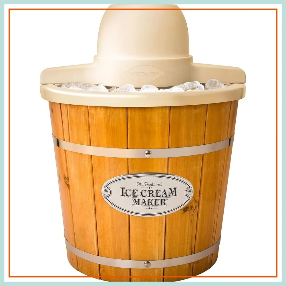 Vintage Style 4 Qt Electric Ice Cream Maker - Makes Frozen Yogurt or Gelato in Minutes, Light Wood Finish
Vintage Style 4 Qt Electric Ice Cream Maker - Makes Frozen Yogurt or Gelato in Minutes, Light Wood Finish