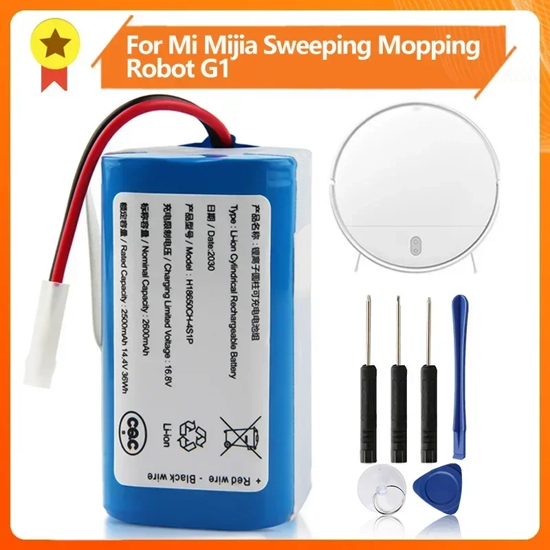 Replacement Battery For Xiaomi Mijia Mi Sweeping Mopping Robot Vacuum Cleaner G1 H18650CH-4S1P 2600mAh New Batteries With Tools
Replacement Battery For Xiaomi Mijia Mi Sweeping Mopping Robot Vacuum Cleaner G1 H18650CH-4S1P 2600mAh New Batteries With Tools