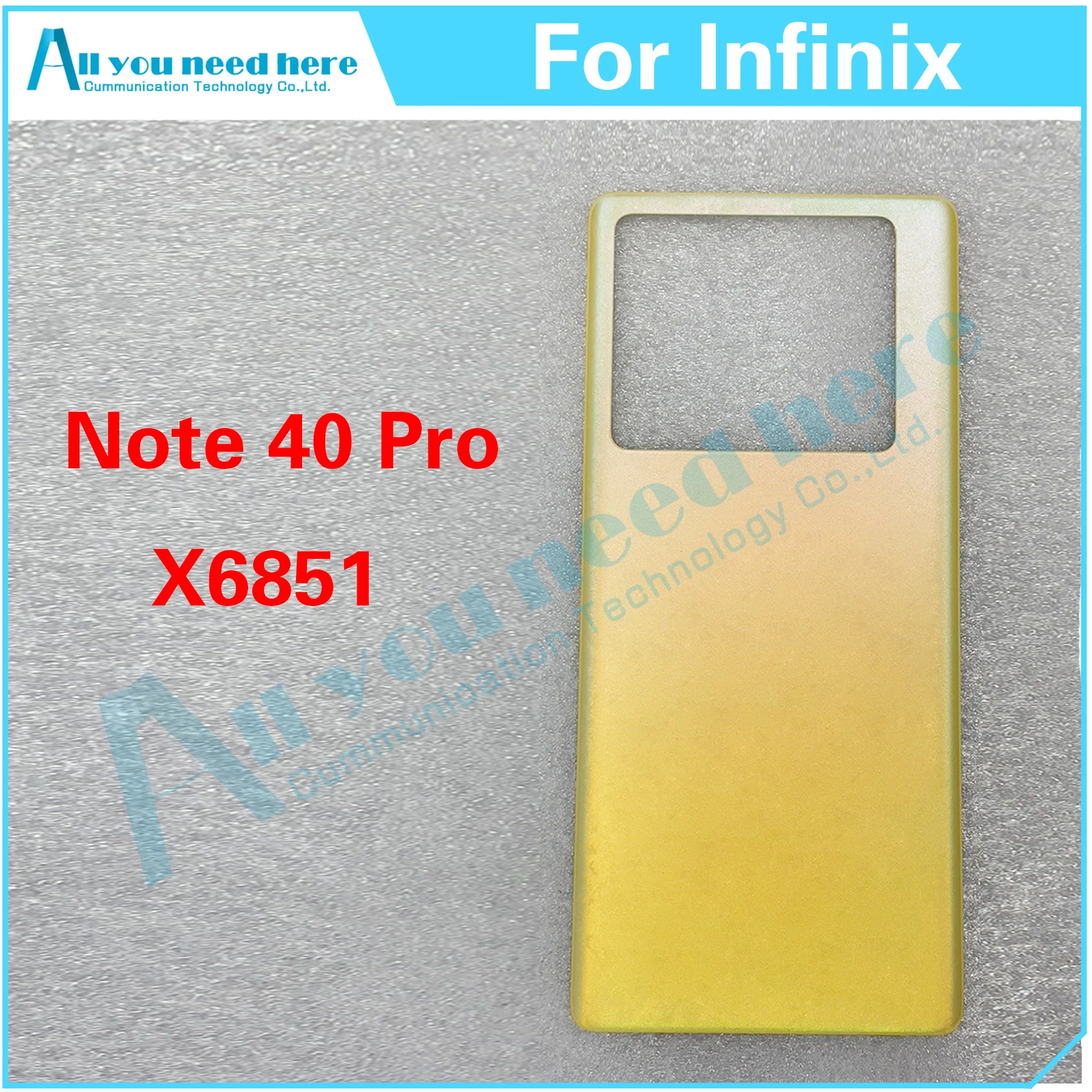 For Infinix Note 40 Pro X6851 X6850 X6853 Back Battery Cover Door Housing Rear Case For Note40Pro Repair Parts Replacement