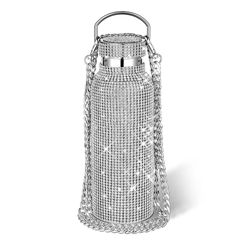 AB35-Diamond Stainless Steel Water Bottle Portable Glitter Rhinestone Water Bottle Crossbody Bling Thermal Flask 600Ml
AB35-Diamond Stainless Steel Water Bottle Portable Glitter Rhinestone Water Bottle Crossbody Bling Thermal Flask 600Ml