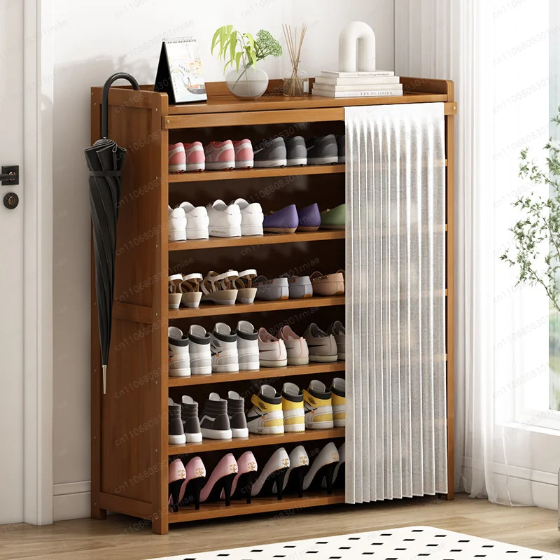 Simple shoe rack, multi-layer household door dust-proof and economical curtain entry door shoe cabinet
Simple shoe rack, multi-layer household door dust-proof and economical curtain entry door shoe cabinet