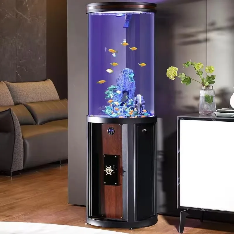 Modern Design Cylindrical Fish Tank for Living Room Aquarium Home Decor
Modern Design Cylindrical Fish Tank for Living Room Aquarium Home Decor