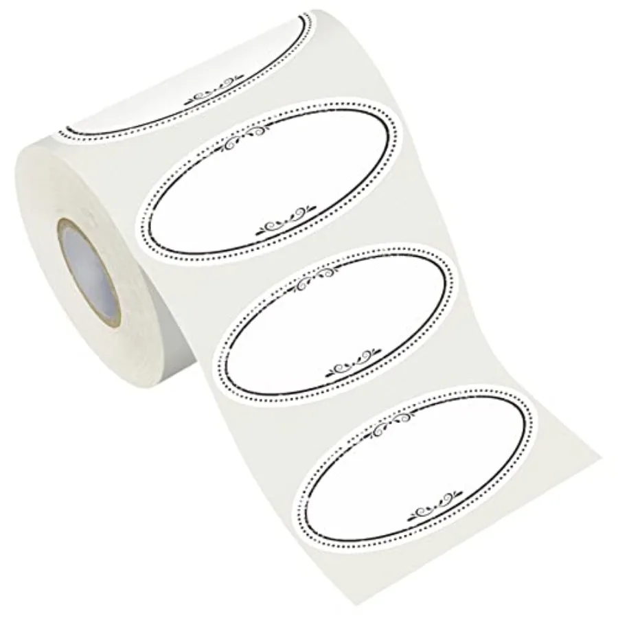 500 Removable Freezer Pantry Oval Canning Labels, Black Polka Borders, Water Oil Resistant with Perforation Line for Food Conta
500 Removable Freezer Pantry Oval Canning Labels, Black Polka Borders, Water Oil Resistant with Perforation Line for Food Conta