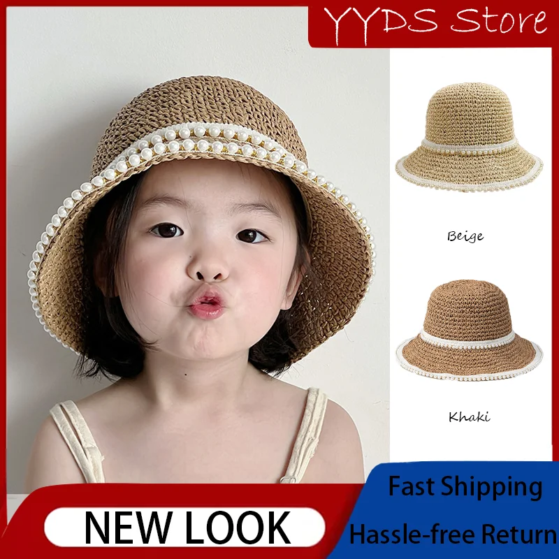 Summer Foldable Straw Bucket Hat, Girls Princess Style with Pearl Decor, Breathable UV Protection for Beach Outdoor
Summer Foldable Straw Bucket Hat, Girls Princess Style with Pearl Decor, Breathable UV Protection for Beach Outdoor