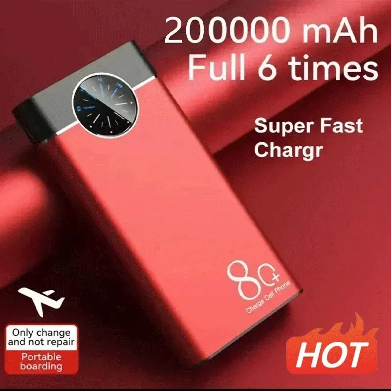 200000mAh Power Bank Super Fast Chargr PowerBank Portable Charger Digital Display External Battery Pack forIPhone Xiaomi Samsung
200000mAh Power Bank Super Fast Chargr PowerBank Portable Charger Digital Display External Battery Pack forIPhone Xiaomi Samsung