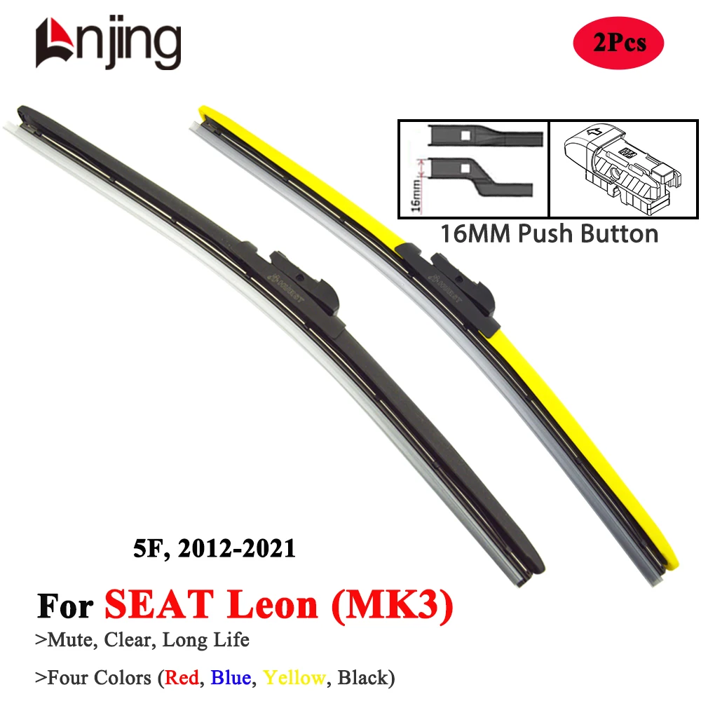 LNJING Colorful Wiper Blades For SEAT Leon MK3 5F 2012 2015 2018 2019 2020 2021 Car Exterior Accessories Blue Windshield Wipers
LNJING Colorful Wiper Blades For SEAT Leon MK3 5F 2012 2015 2018 2019 2020 2021 Car Exterior Accessories Blue Windshield Wipers
