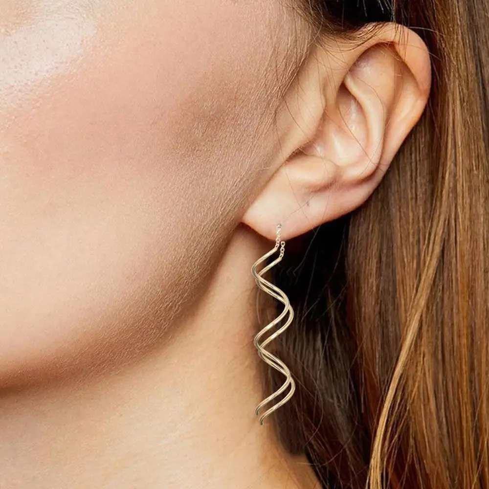 Unique Twisted Bar Long Line Chain Earrings Silver/Rose Gold Color Fashion Drop/Dangle Earring Jewelry Ear Cuff For Women
Unique Twisted Bar Long Line Chain Earrings Silver/Rose Gold Color Fashion Drop/Dangle Earring Jewelry Ear Cuff For Women