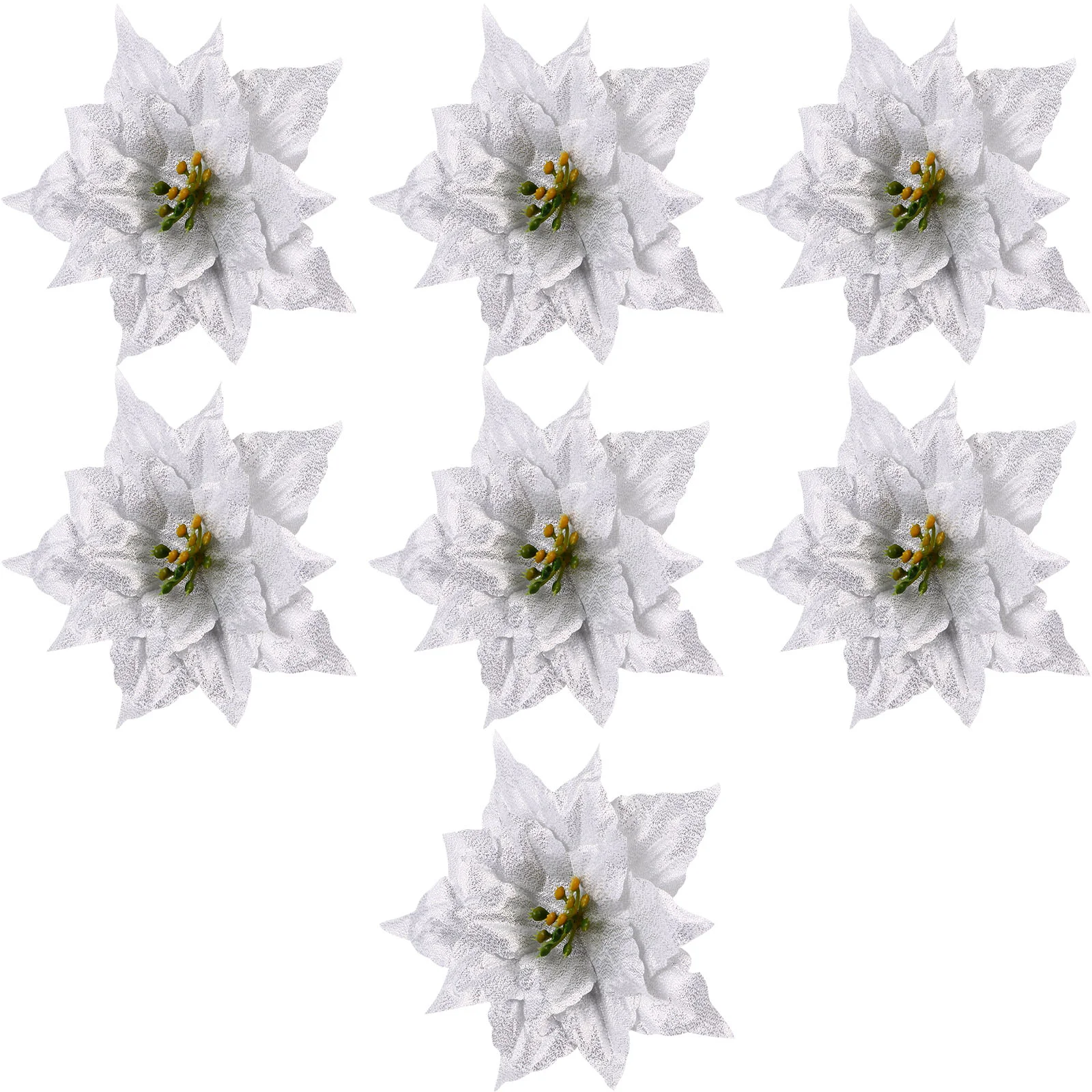 7 Pcs Artificial Flowers Christmas Glitter Poinsettia Ornaments Tree Decorations Decorative
7 Pcs Artificial Flowers Christmas Glitter Poinsettia Ornaments Tree Decorations Decorative