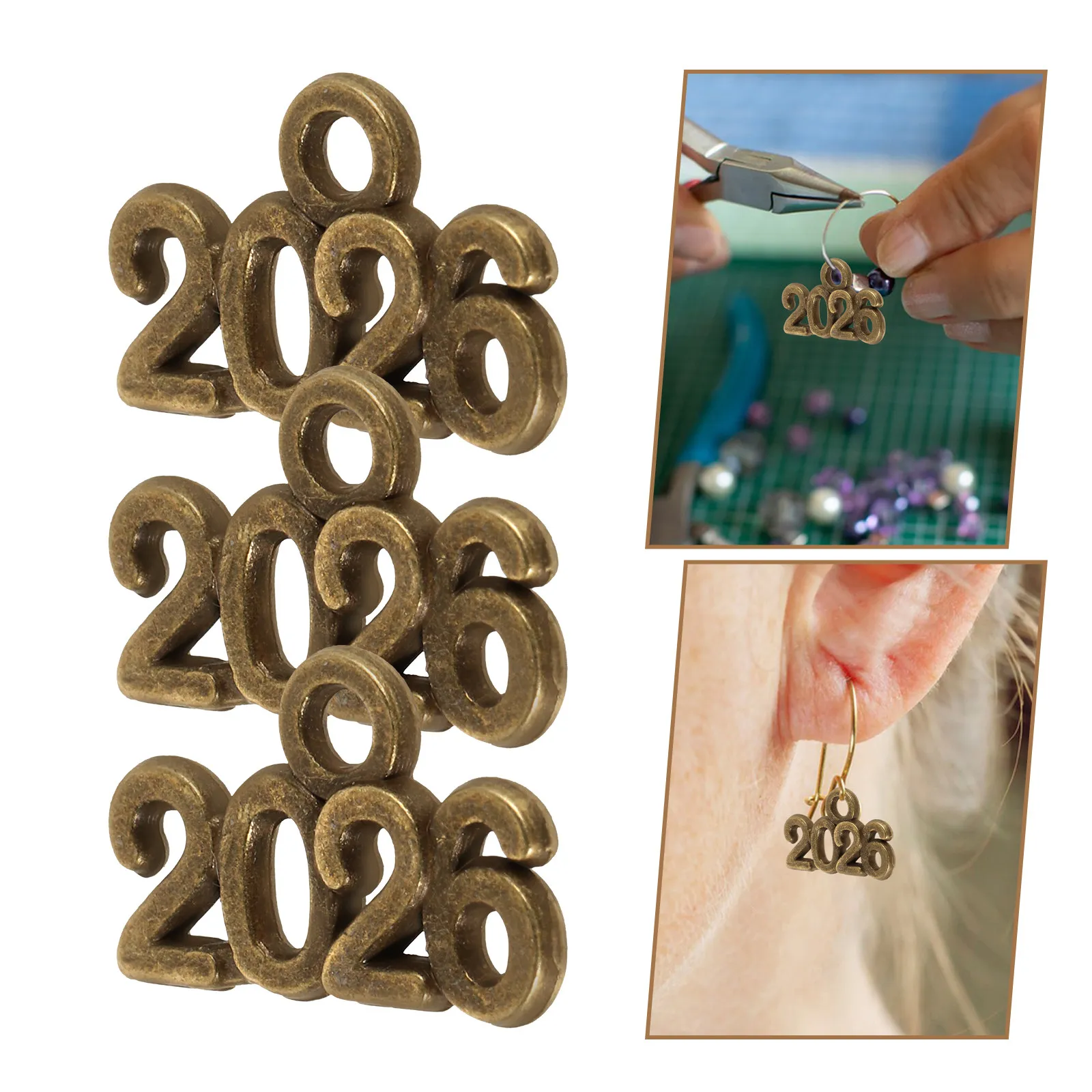 100Pcs Alloy Year Charms Pendant DIY Jewelry Making Supplies Keychain Bracelet Necklace Craft Projects 2026 Special Edition
100Pcs Alloy Year Charms Pendant DIY Jewelry Making Supplies Keychain Bracelet Necklace Craft Projects 2026 Special Edition