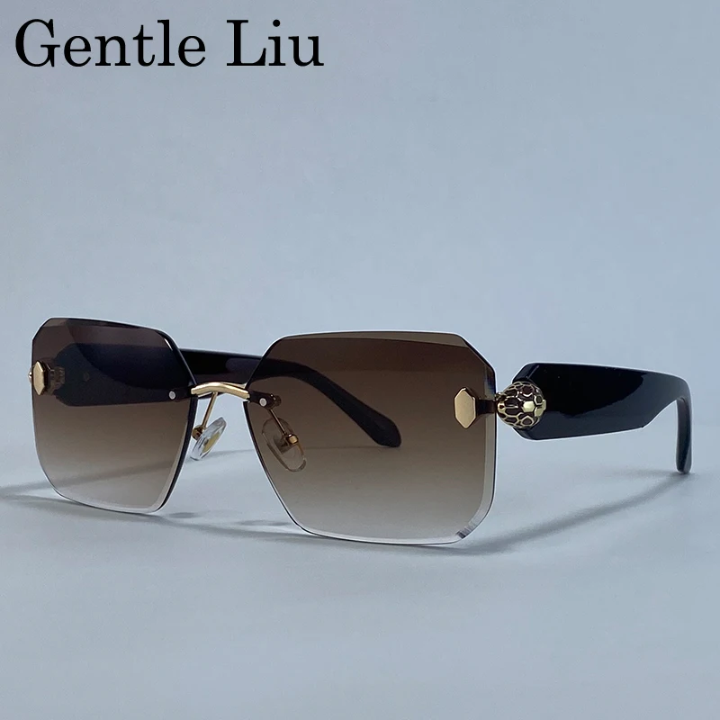 Oversized Square Punk Rimless Sunglasses Women 2025 Luxury Brand Vintage Frameless Polygon Sun Glasses For Lady UV400 Eyewear
Oversized Square Punk Rimless Sunglasses Women 2025 Luxury Brand Vintage Frameless Polygon Sun Glasses For Lady UV400 Eyewear