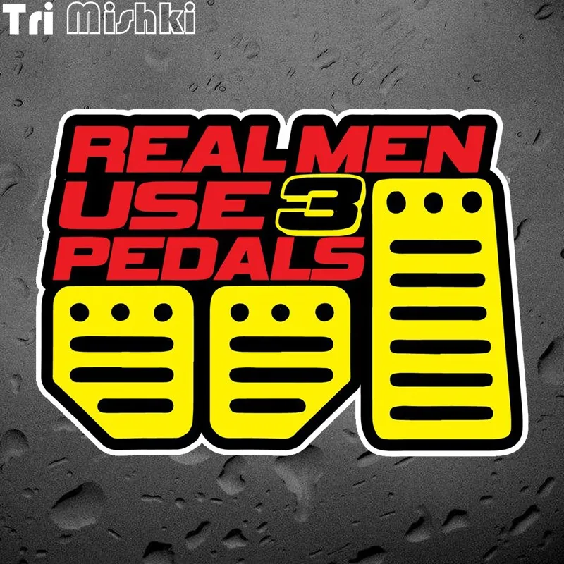 Tri mishki W1261 Real Men Use Three Pedals Car Sticker PVC Decals Sticker on Car Truck Bumper Laptop Fridge Wall
Tri mishki W1261 Real Men Use Three Pedals Car Sticker PVC Decals Sticker on Car Truck Bumper Laptop Fridge Wall