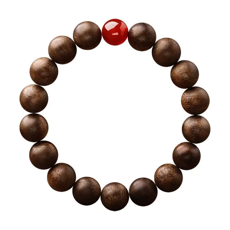 Agarwood and Red Agate Fortune Bead Single Loop Bracelet for Men Women Year of Fate Wooden Prayer Bead Wristband Gifts
Agarwood and Red Agate Fortune Bead Single Loop Bracelet for Men Women Year of Fate Wooden Prayer Bead Wristband Gifts