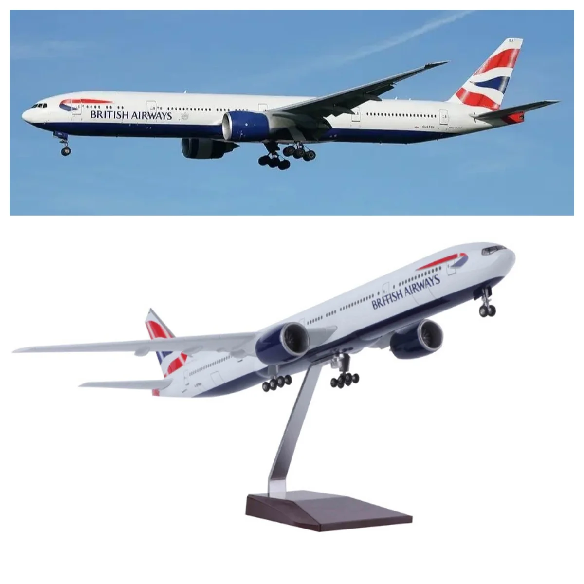 1/157 Scale Aircraft B777 British Airways Model Airplane With Light And Wheel Resin Collected Souvenir Plane Toy
1/157 Scale Aircraft B777 British Airways Model Airplane With Light And Wheel Resin Collected Souvenir Plane Toy