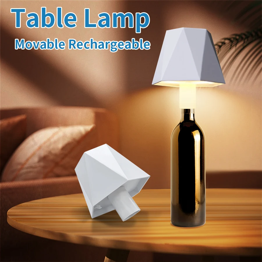 LED Wine Bottle Lamp Removable Diamond Head Table Lamp Rechargeable Desk Lamp Bedroom Office Bar Cafe Night Atmosphere Light
LED Wine Bottle Lamp Removable Diamond Head Table Lamp Rechargeable Desk Lamp Bedroom Office Bar Cafe Night Atmosphere Light