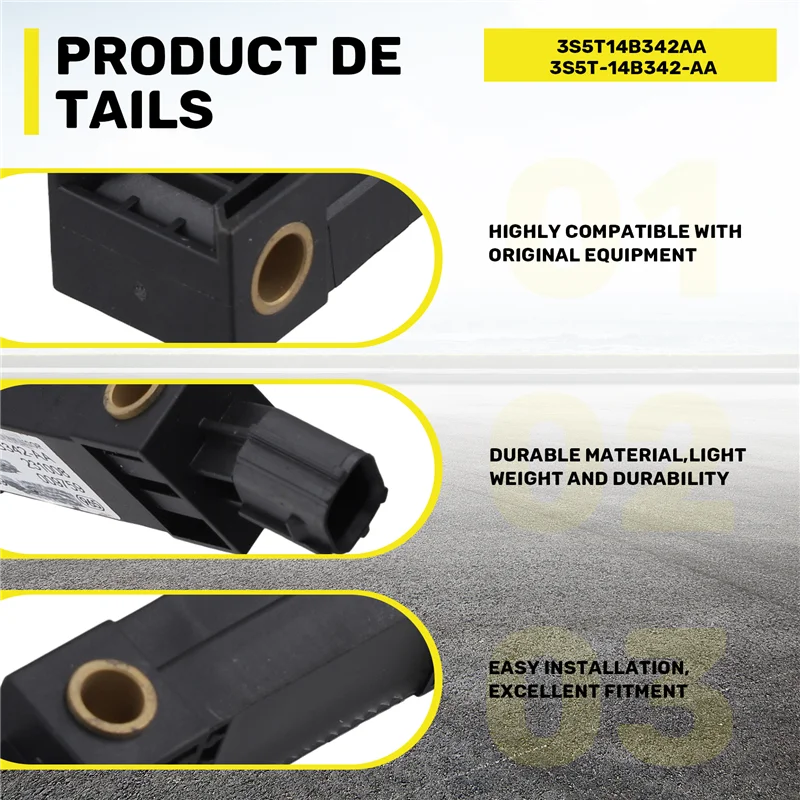 Высоко рекомендуемый датчик удара для Ford 2003-2005, датчик удара от столкновений, датчик удара от столкновений для Ford 3S5T14B342AA 
Высоко рекомендуемый датчик удара для Ford 2003-2005, датчик удара от столкновений, датчик удара от столкновений для Ford 3S5T14B342AA