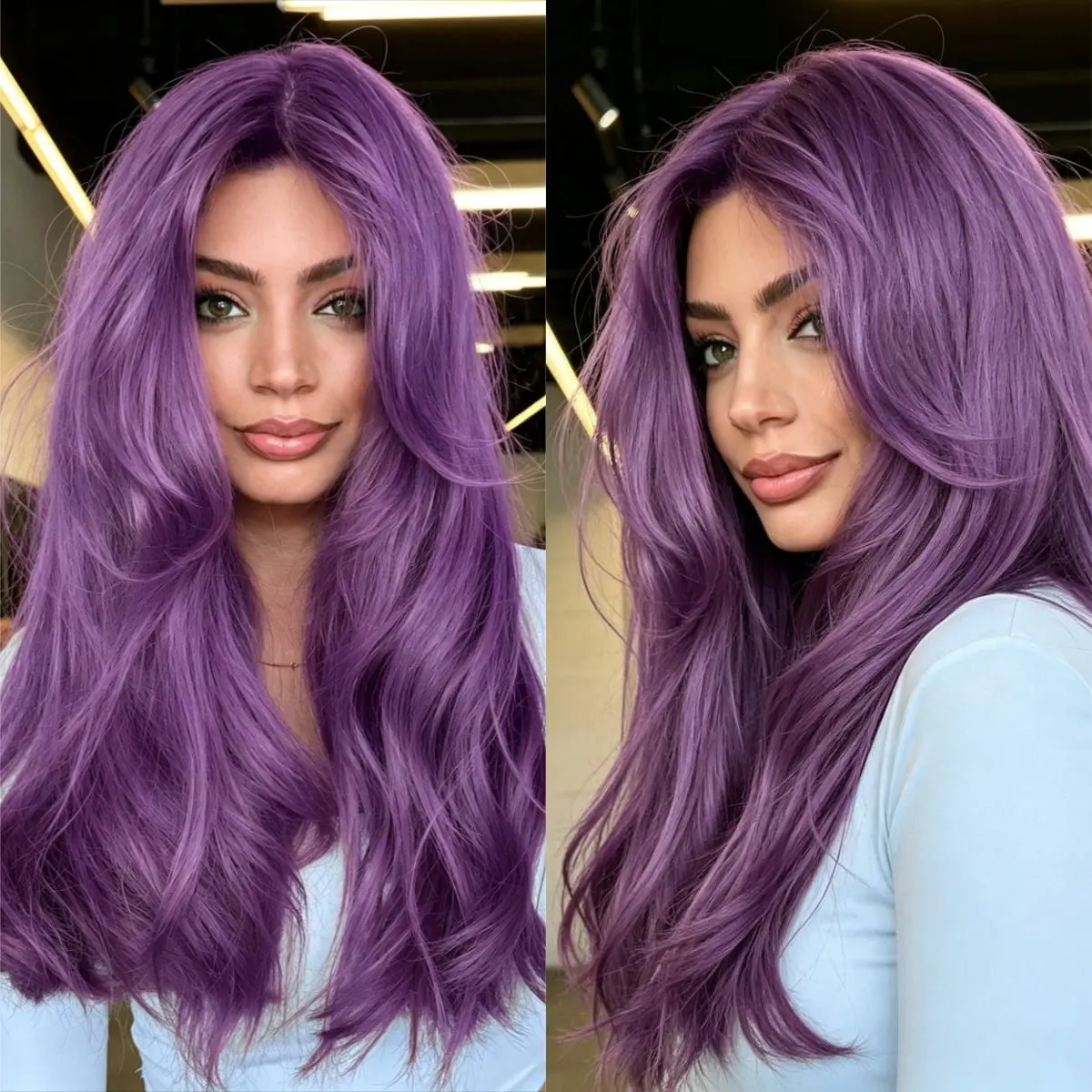 Violet Purple Synthetic Lace Front Wig 250 Density 13x4 Hd Straight Synthetic Hair Wig for Daily Wear Cosplay Use K Pop Wig
Violet Purple Synthetic Lace Front Wig 250 Density 13x4 Hd Straight Synthetic Hair Wig for Daily Wear Cosplay Use K Pop Wig