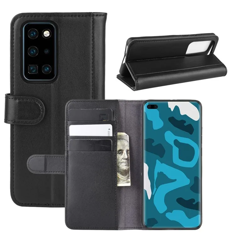 For Huawei P40 Pro Phone Cases Genuine Split Leather Wallet Mobile Cover Stand - Black
For Huawei P40 Pro Phone Cases Genuine Split Leather Wallet Mobile Cover Stand - Black