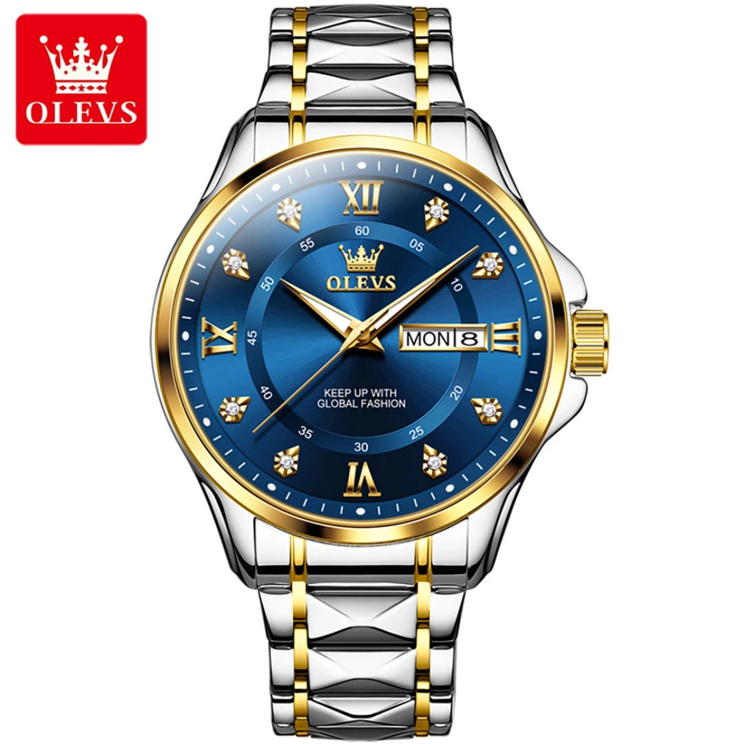 OLEVS 2906 Business Quartz Watch Gift Round-dial Stainless Steel Watchband Wristwatch Week Display Calendar
OLEVS 2906 Business Quartz Watch Gift Round-dial Stainless Steel Watchband Wristwatch Week Display Calendar