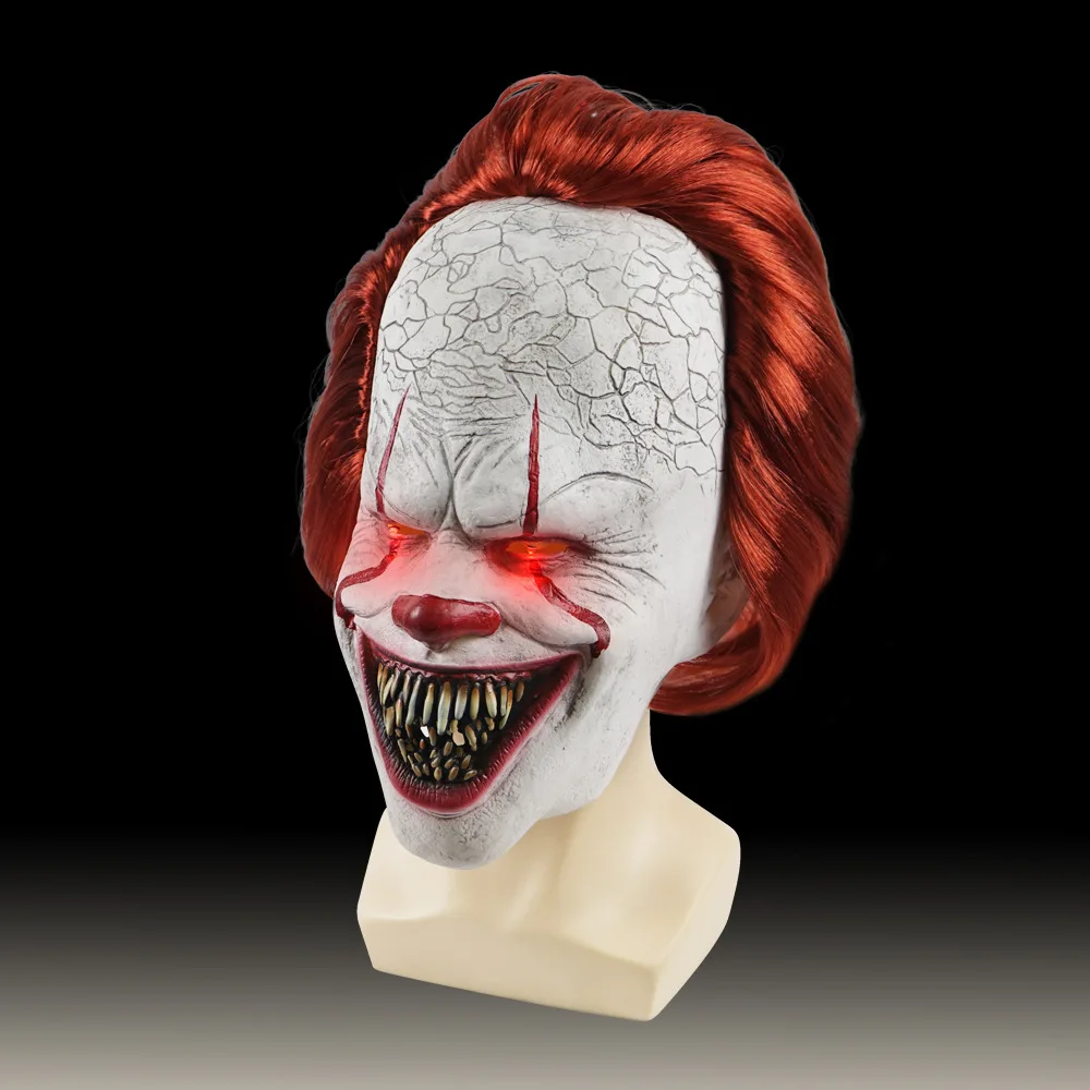 Horror Clown Mask Head Cover LED Light Up Adjustable Halloween Face Shield Cosplay Halloween GrimaceCarnival Party Props
Horror Clown Mask Head Cover LED Light Up Adjustable Halloween Face Shield Cosplay Halloween GrimaceCarnival Party Props
