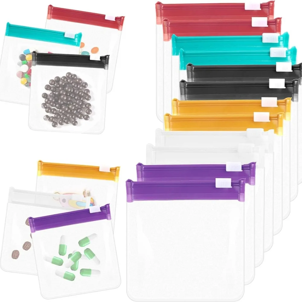 7pcs Zipper Eco Friendly Bag Reusable Colored Plastic Zipper Storage Bag for Storing Medications Accessories Anti Oxidation
7pcs Zipper Eco Friendly Bag Reusable Colored Plastic Zipper Storage Bag for Storing Medications Accessories Anti Oxidation