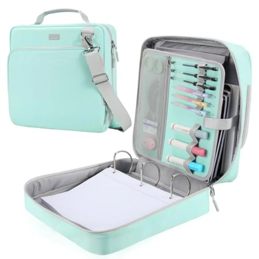 3-Inch 3-Ring Zipper Binder with Shoulder Strap, D-Ring Zip Up Binder with 700 Sheets Capacity, Compatible with 13" MacBook, 12
3-Inch 3-Ring Zipper Binder with Shoulder Strap, D-Ring Zip Up Binder with 700 Sheets Capacity, Compatible with 13" MacBook, 12