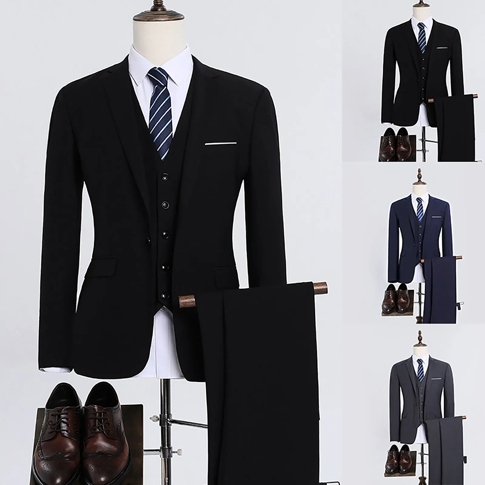 Men Blazers 3 Pieces Sets Wedding Elegant Formal Suit Set Business Casual Luxury Vest Pants Coats Classic Jackets Blazer Sets
Men Blazers 3 Pieces Sets Wedding Elegant Formal Suit Set Business Casual Luxury Vest Pants Coats Classic Jackets Blazer Sets