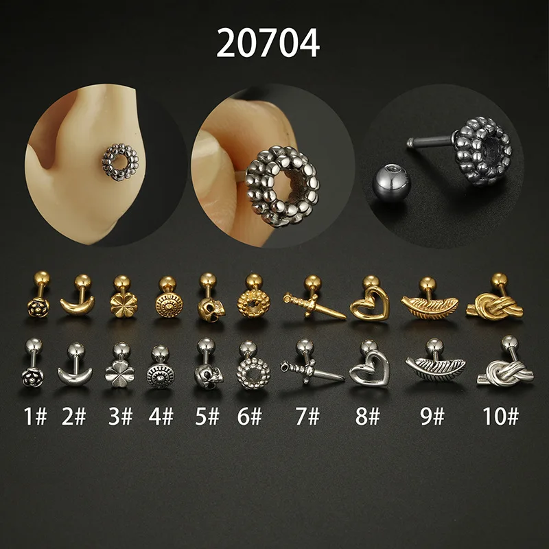 1PC 16G Stainless Steel Cz Cartilage Earrings for Women Men Heat Leaf Fower Stud Earrings Helix Tragus Lobe Ear Piercing Jewelry
1PC 16G Stainless Steel Cz Cartilage Earrings for Women Men Heat Leaf Fower Stud Earrings Helix Tragus Lobe Ear Piercing Jewelry