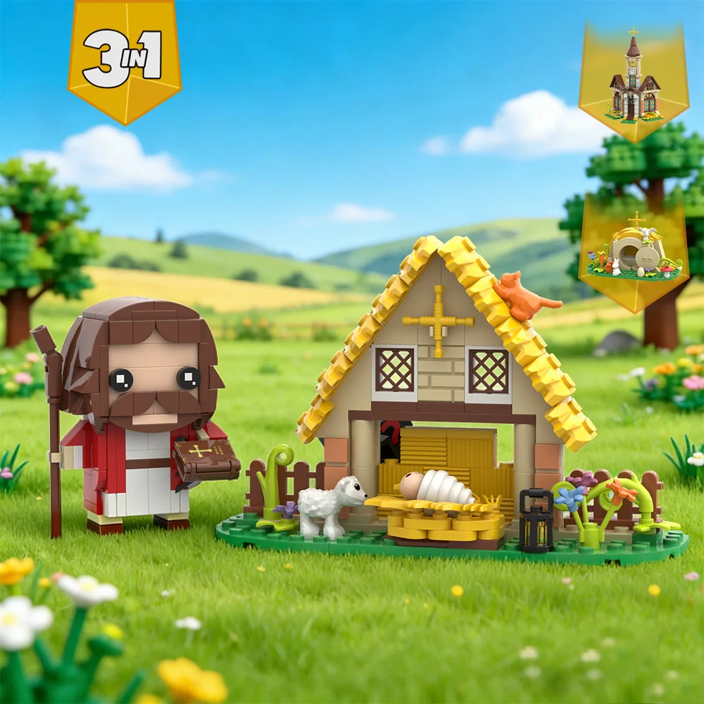 MOC Easter Jesus Building Blocks 3-in-1 Set DIY Jesus Figure Christian Church Architecture Bricks Toy Adult Gift
MOC Easter Jesus Building Blocks 3-in-1 Set DIY Jesus Figure Christian Church Architecture Bricks Toy Adult Gift